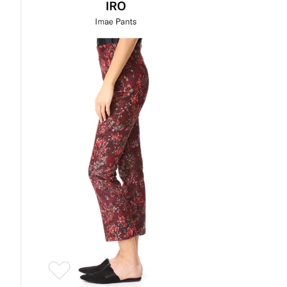 NWOT Iro Imae Slim Crop Patterned Pants Size 40